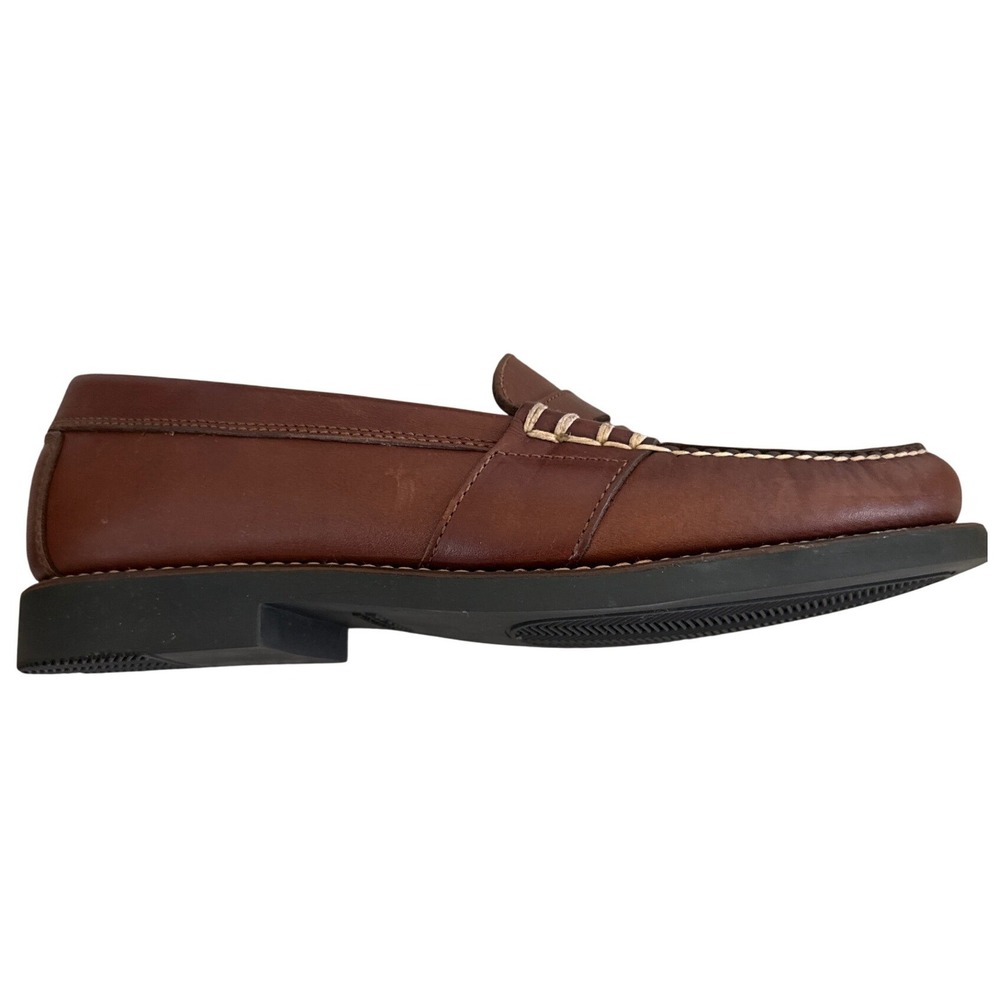 Vintage POLO Sport Ralph Lauren Atlanta Penny Loafer Leather Brown 10D NEW Prep - Picture 6 of 14